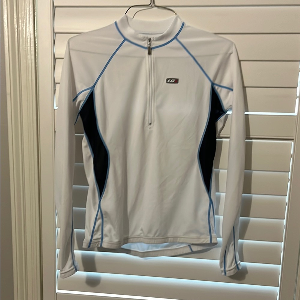 Womens White Long Sleeve cycling Top